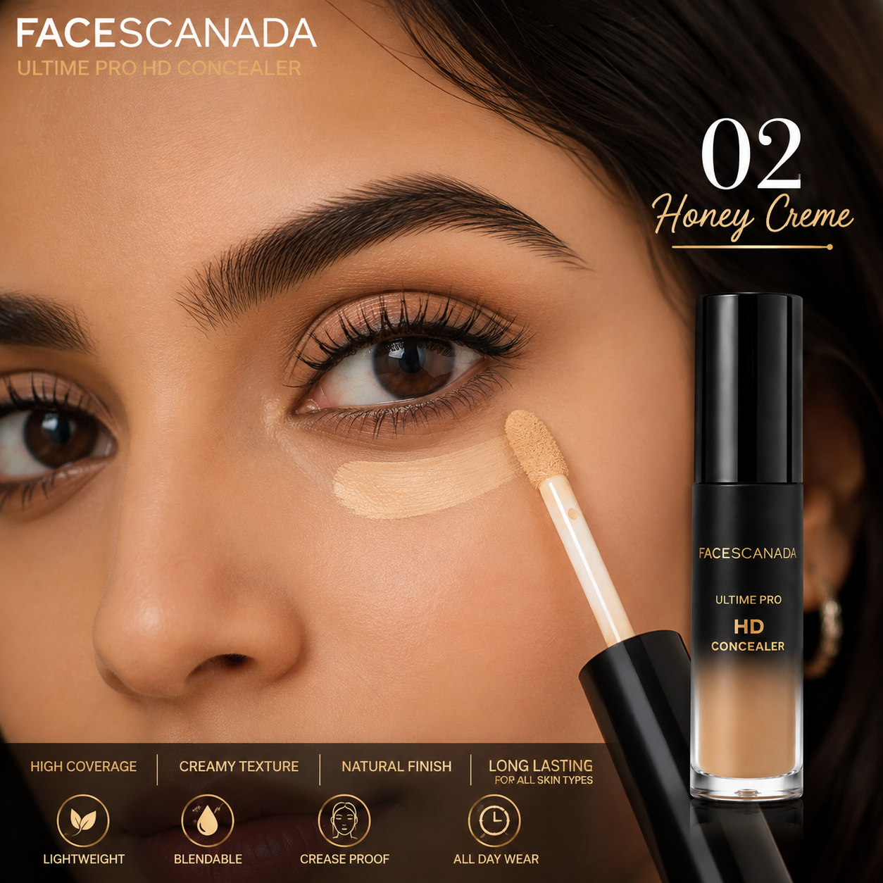 Faces Canada Ultime Pro HD Concealer – 02 Honey Creme | 3.8ml
