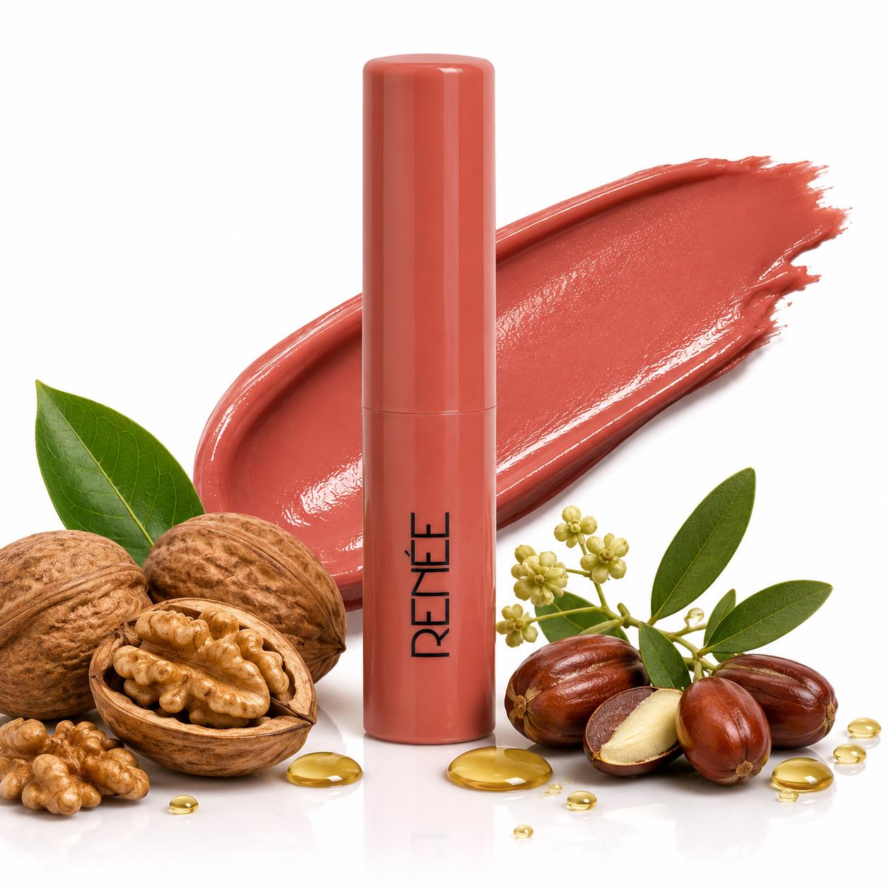 RENÉE Lip Fix 3-in-1 Lip Balm - Nutmeg | Vitamin E Moisturizing Lip Balm | 1.6g