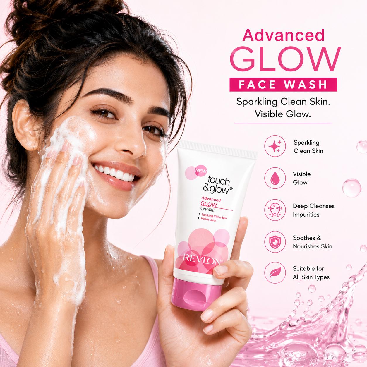 Touch & Glow Advanced Glow Face Wash | Brightening & Deep Cleansing Face Wash | 50g