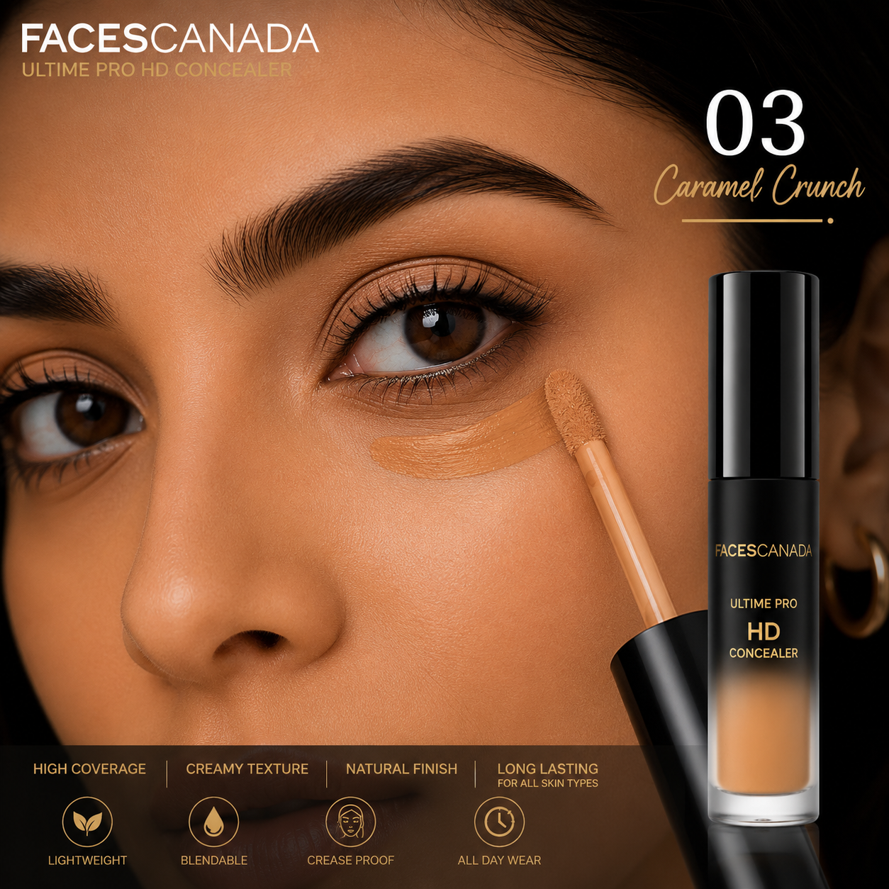 FACES CANADA Ultime Pro HD Concealer – 03 Caramel Crunch | 3.8ml