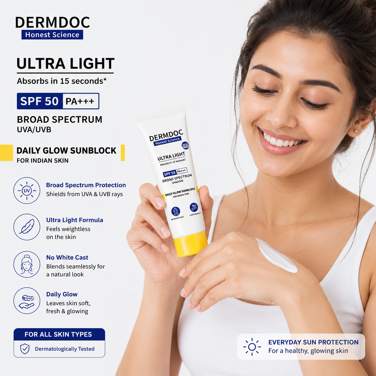 DermDoc Ultra Light Sunscreen SPF 50 PA+++