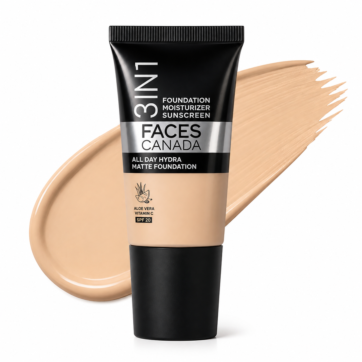 Faces Canada 3 in 1 All Day Hydra Matte Foundation – Absolute Ivory 012 | 18ml