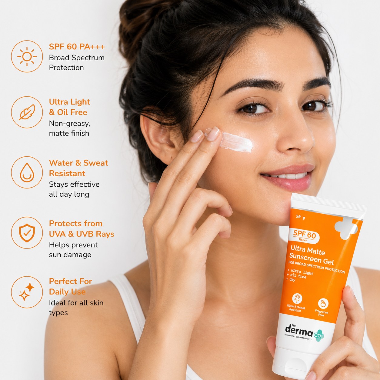 The Derma Co Ultra Matte Sunscreen Gel SPF 60 PA+++ – 50g