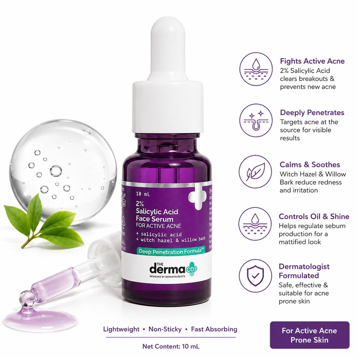 The Derma Co 2% Salicylic Acid Face Serum – 10ml