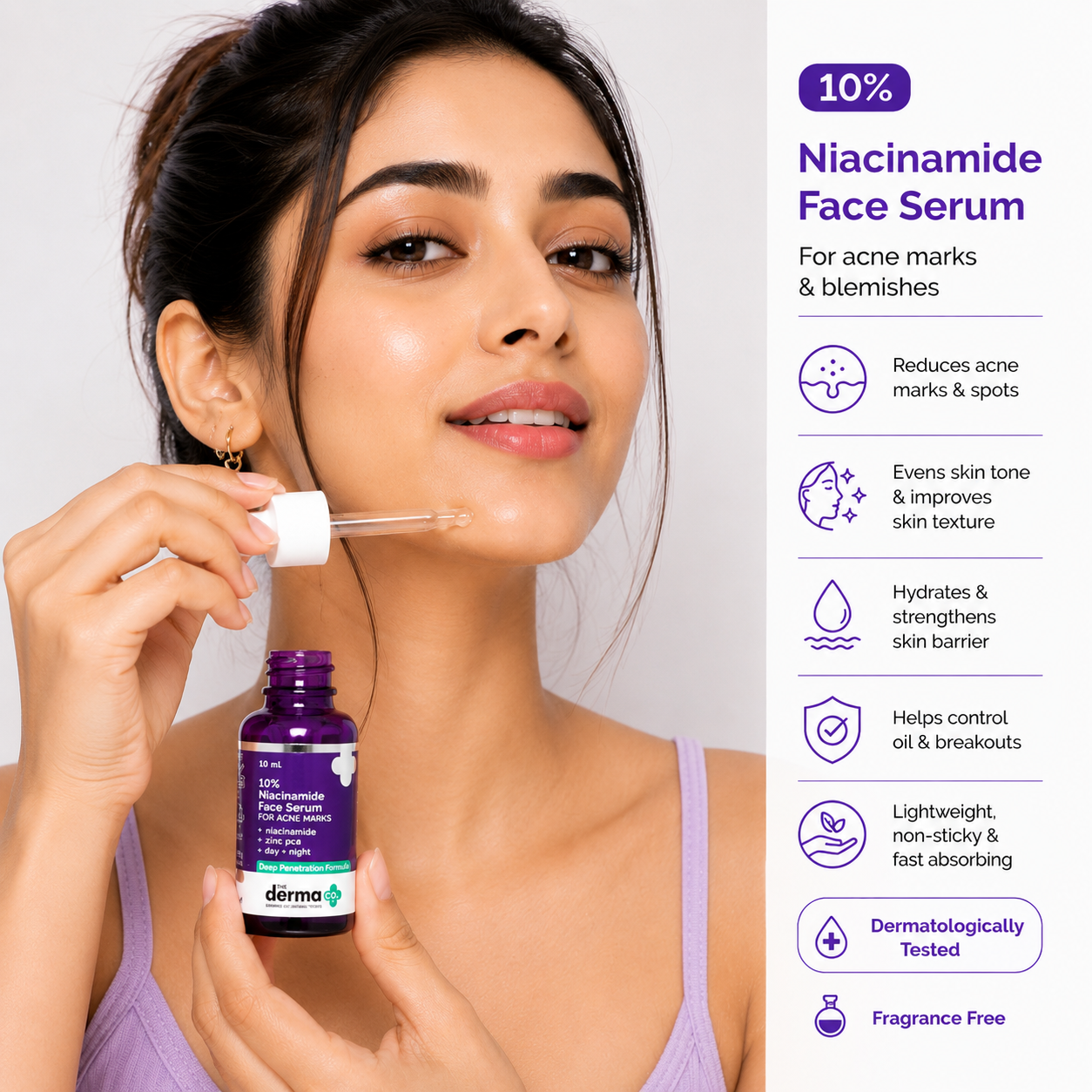 The Derma Co 10% Niacinamide Face Serum – 10ml