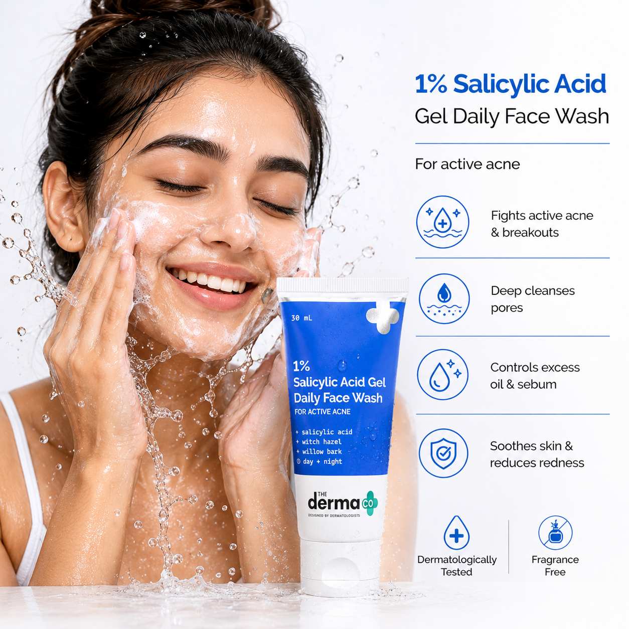 The Derma Co 1% Salicylic Acid Gel Daily Face Wash – 30ml