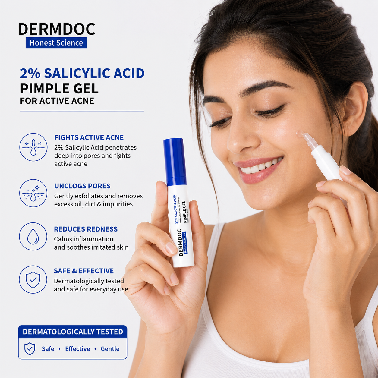DERMDOC 2% Salicylic Acid Pimple Gel