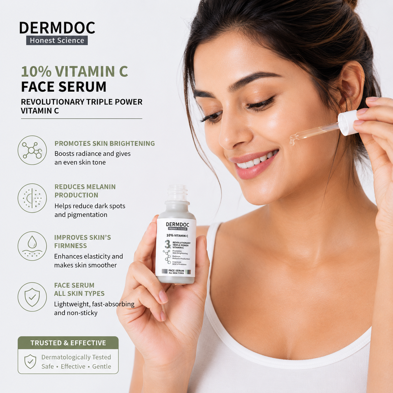 DERMDOC 10% Vitamin C Face Serum