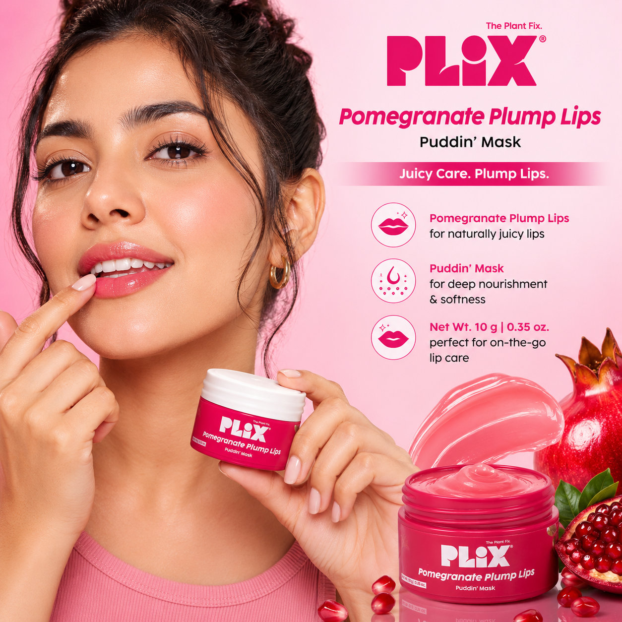PLIX Pomegranate Plump Lips Puddin' Mask – 15g