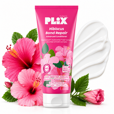 PLIX Hibiscus Bond Repair Advanced Conditioner | FiberHance™, Ceramide & Protein Complex | 175ml