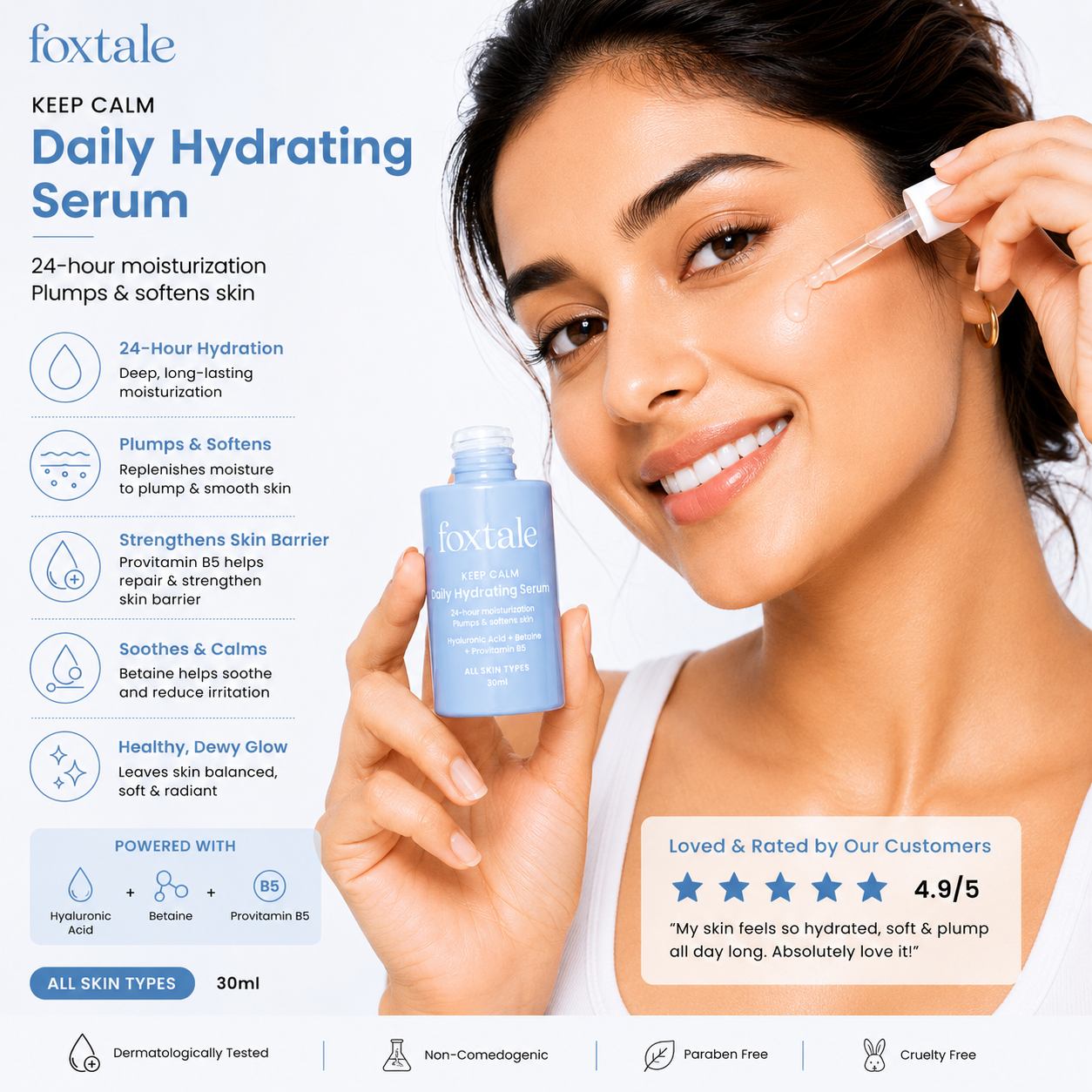 Foxtale Keep Calm Daily Hydrating Serum | 30ml