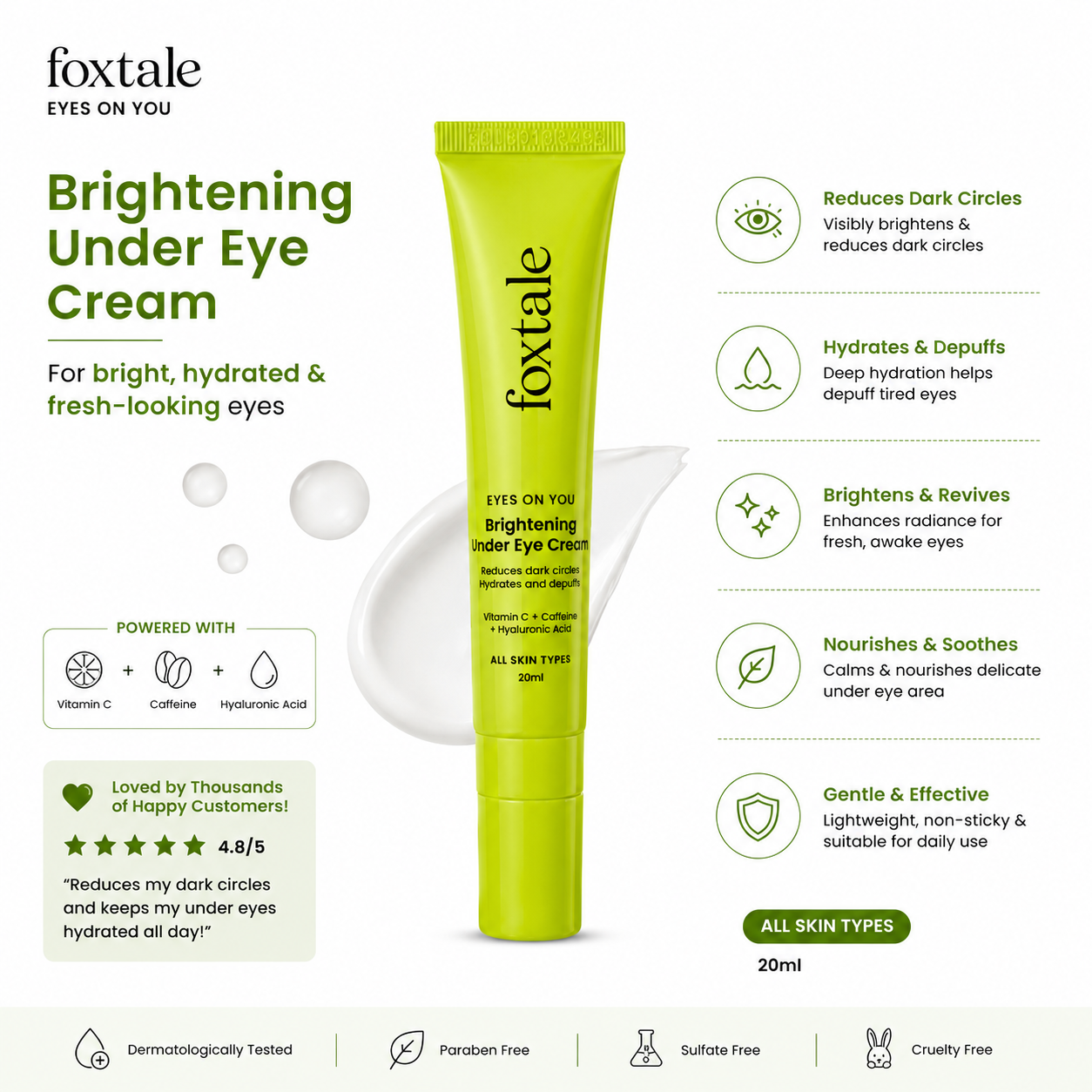 Foxtale Brightening Under Eye Cream | 20ml
