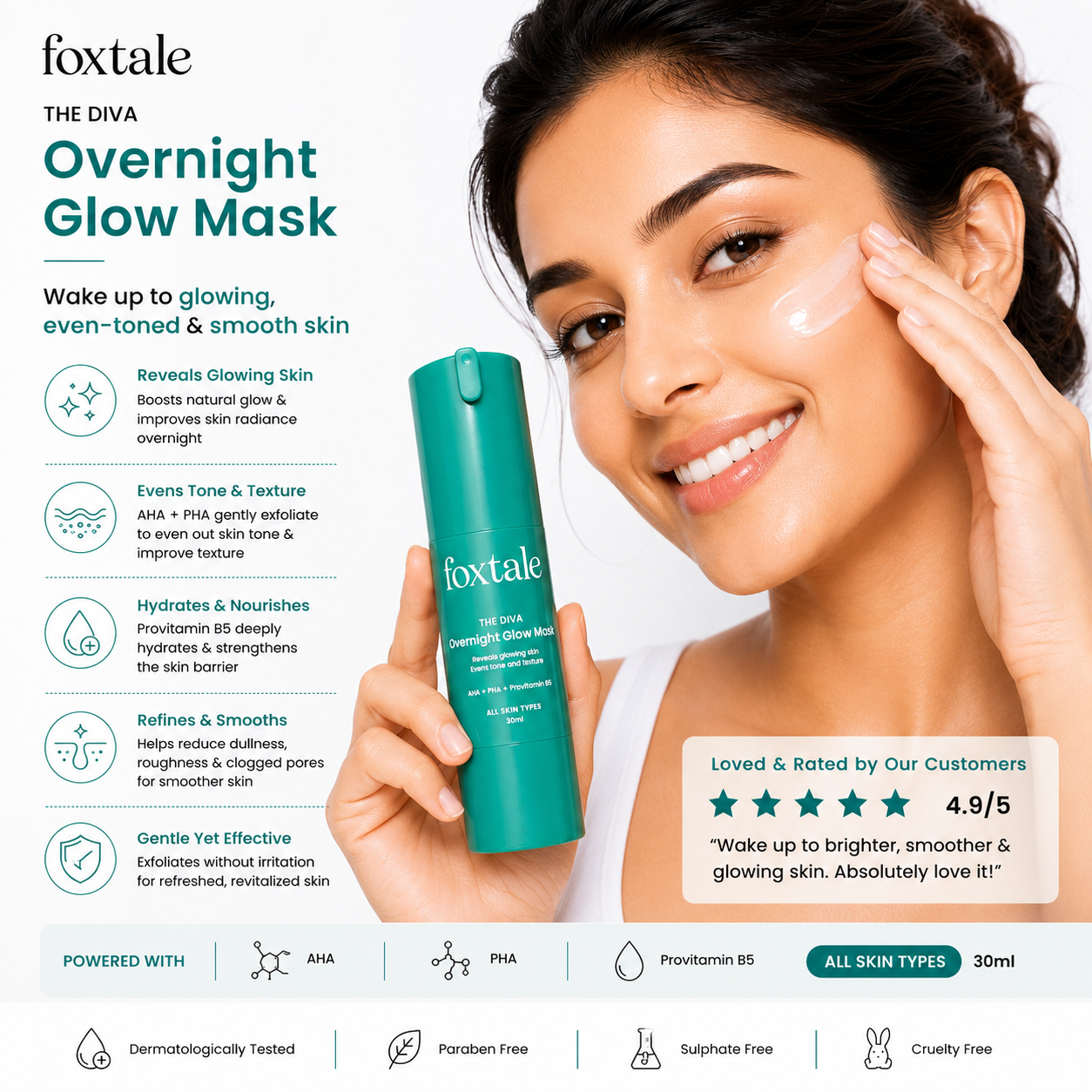 Foxtale Overnight Glow Mask | 30ml