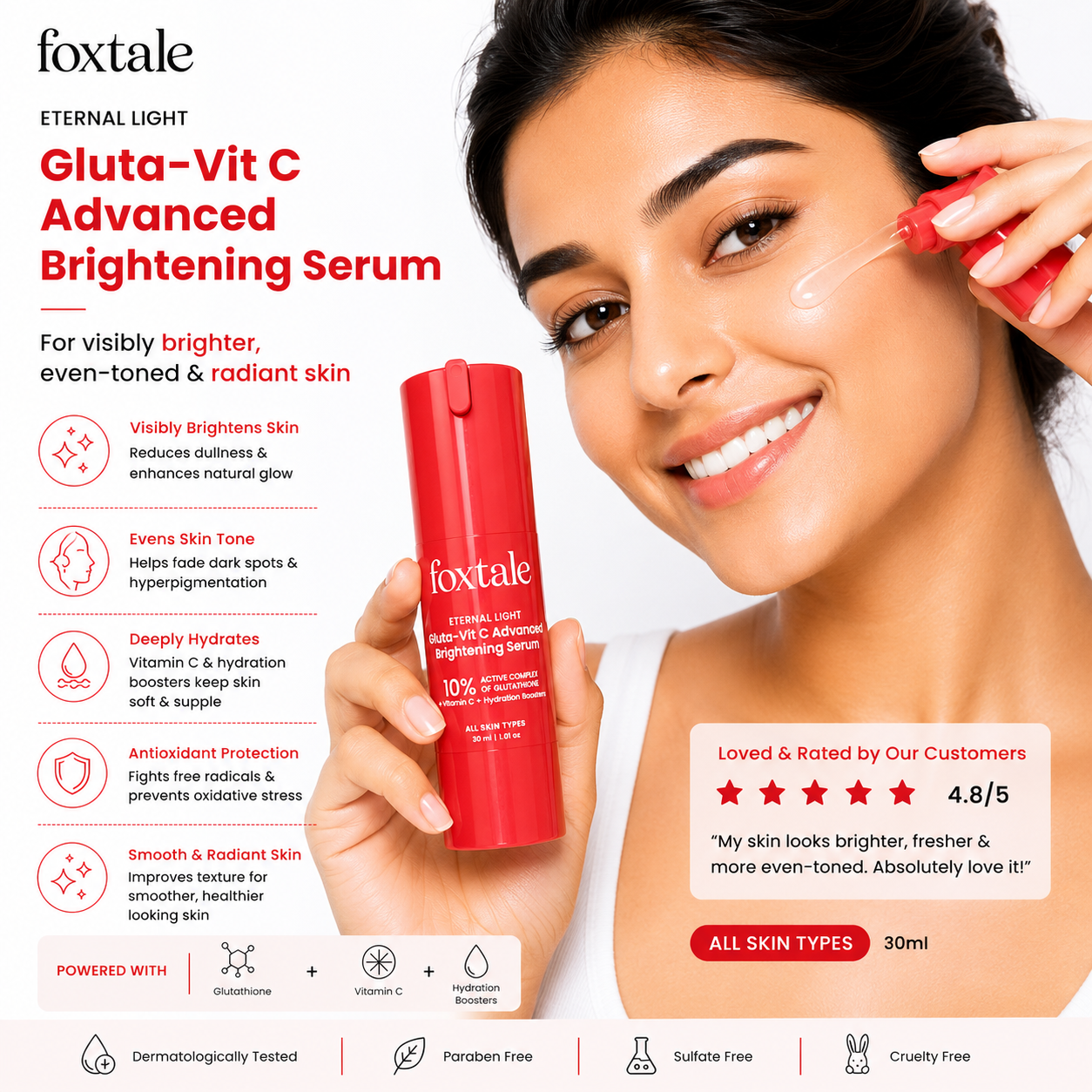 Foxtale Gluta-Vit C Advanced Brightening Serum | 30ml