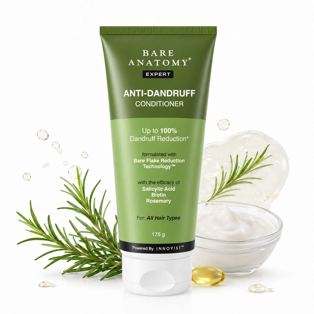 Bare Anatomy Expert Anti-Dandruff Conditioner with Salicylic Acid, Biotin & Rosemary | 175g