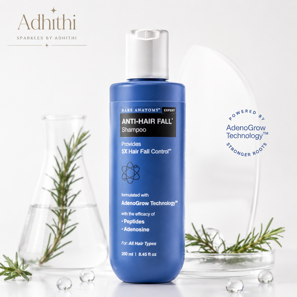 Bare Anatomy Expert Anti-Hair Fall Shampoo with Peptides & Adenosine | 250ml