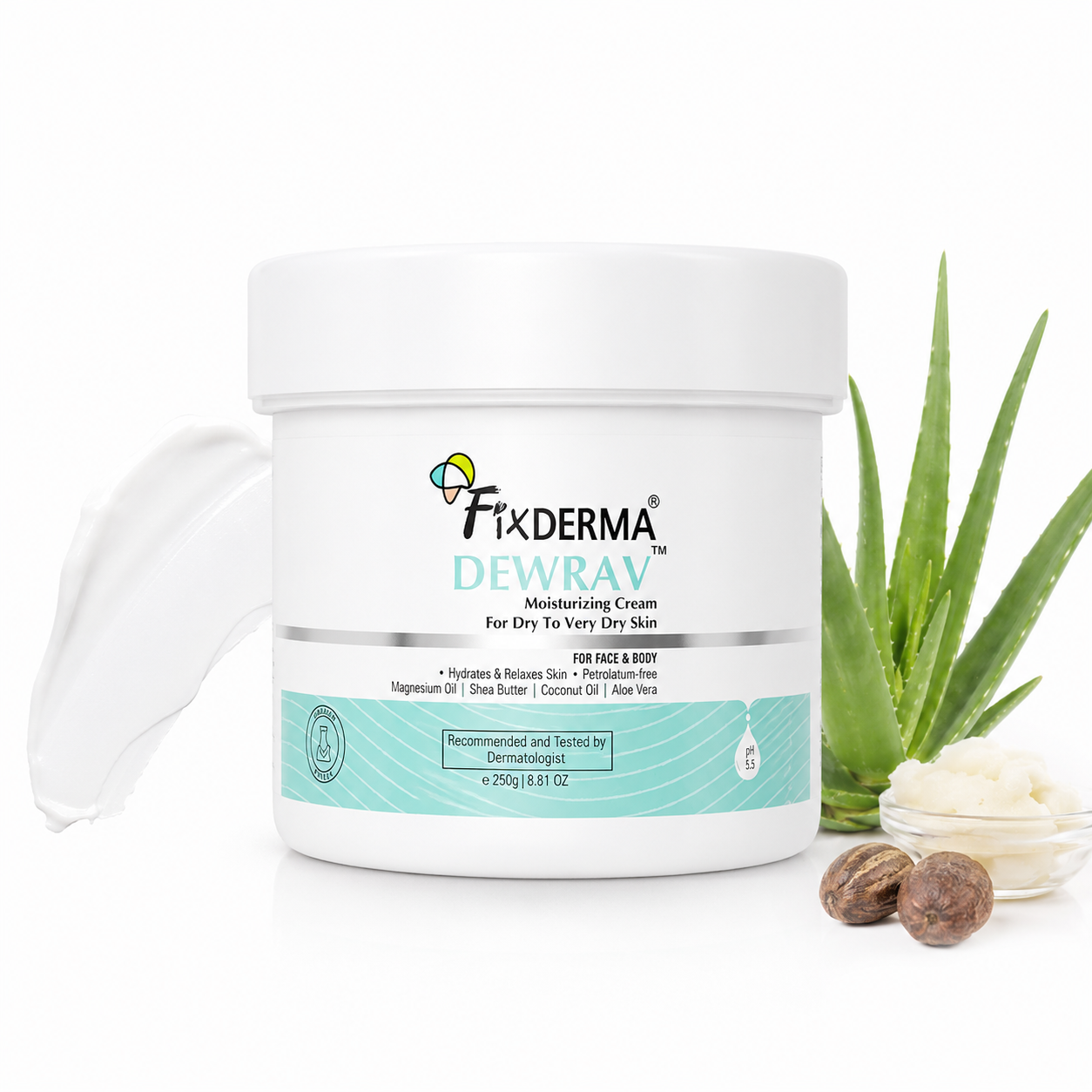 FixDerma Dewrav Moisturizing Cream for Dry to Very Dry Skin – 250g