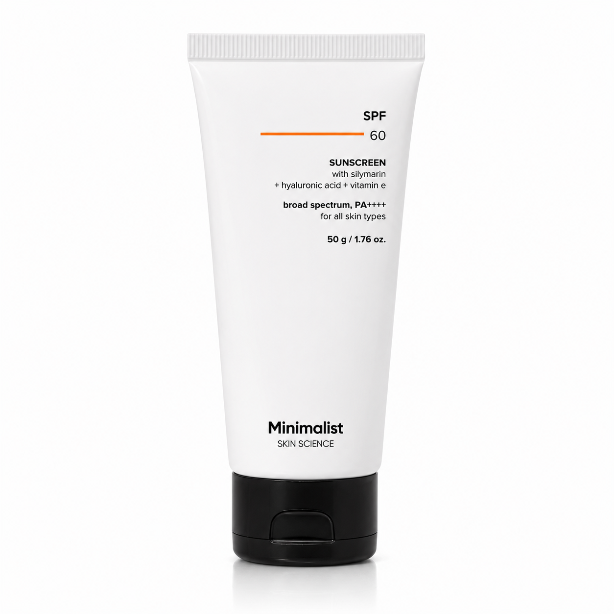 Minimalist SPF 60 PA++++ Face Sunscreen 50g | Hyaluronic Acid & Vitamin E