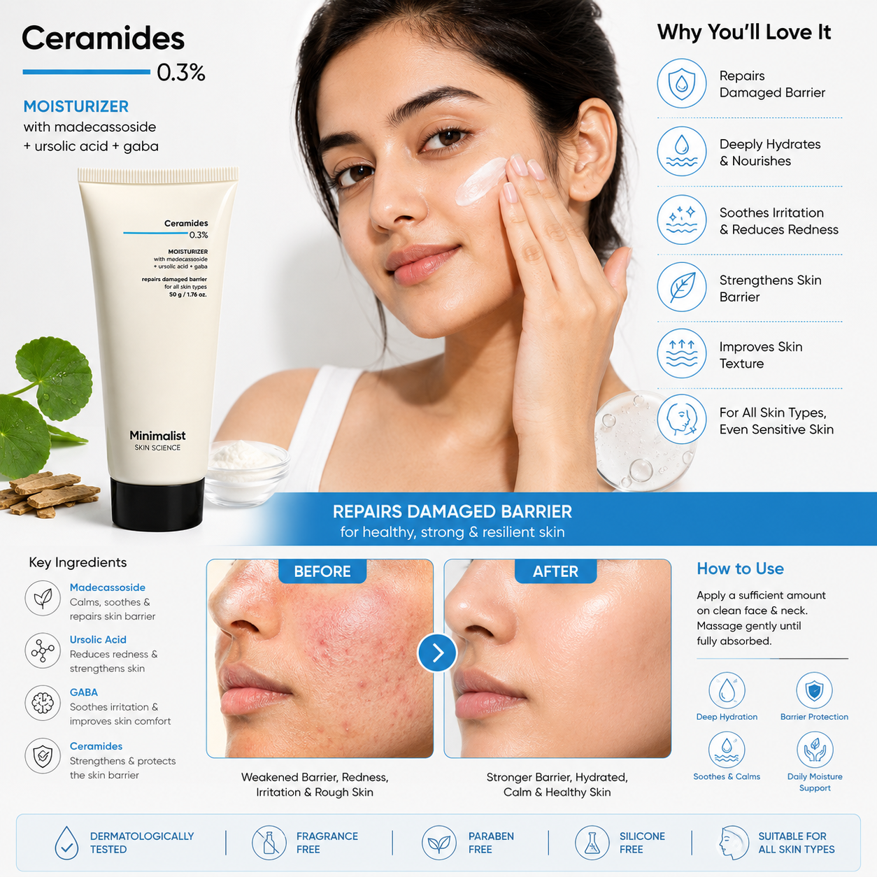 Minimalist 0.3% Ceramides Moisturizer – 50g