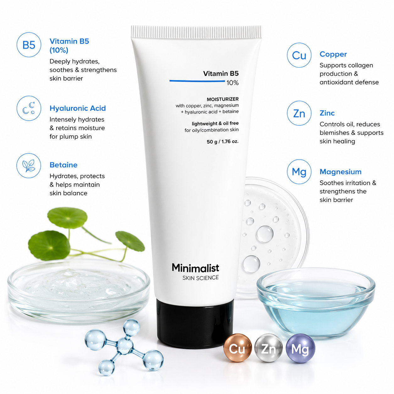 Minimalist Vitamin B5 10% Moisturizer – 50g