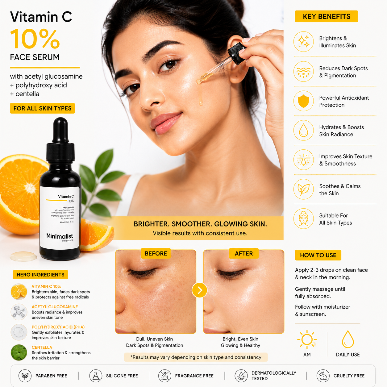 Minimalist Vitamin C 10% Face Serum – 30ml