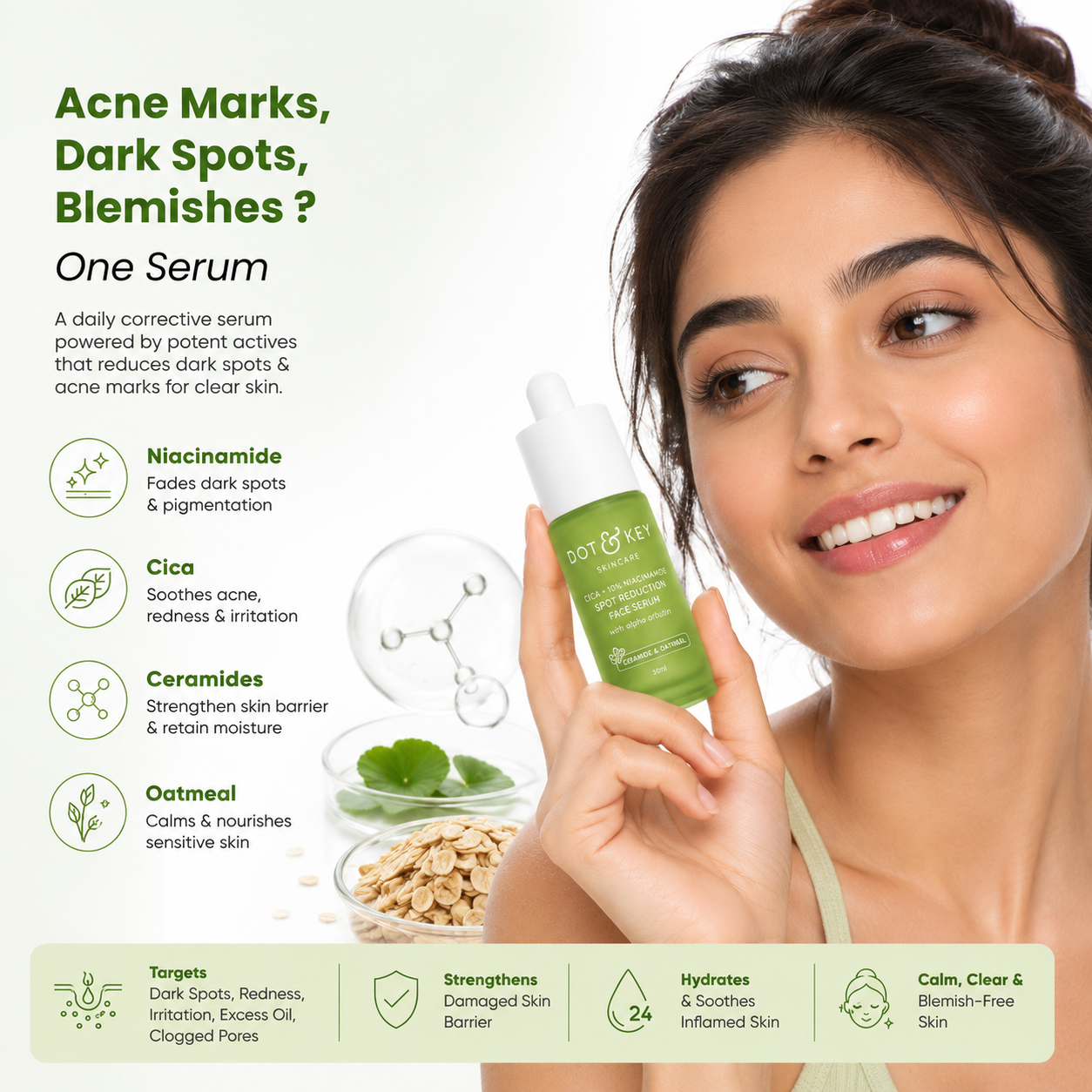 DOT & KEY Cica + 10% Niacinamide Spot Reduction Face Serum