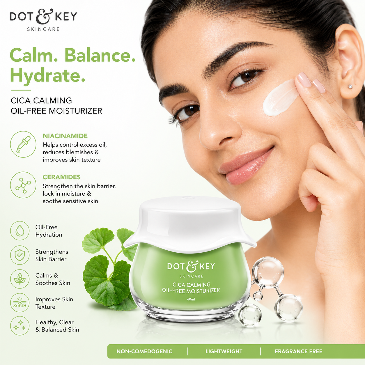 DOT & KEY Cica Calming Oil-Free Moisturizer (60ml)