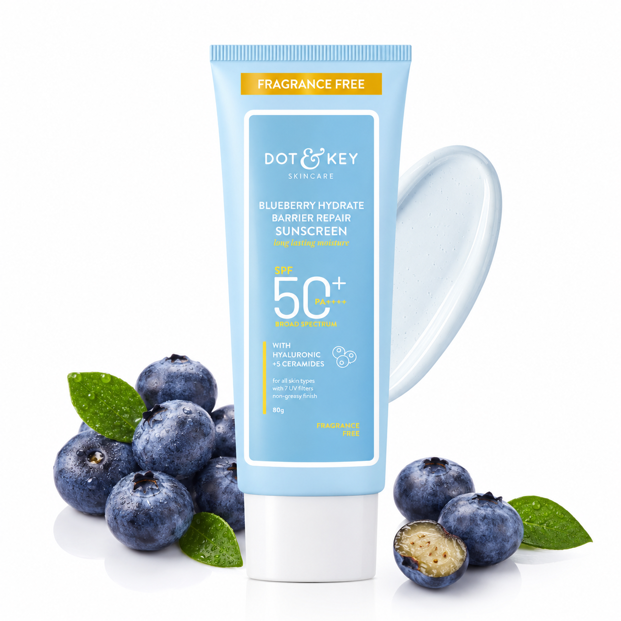 *DOT & KEY Blueberry Hydrate Barrier Repair Sunscreen SPF 50+ PA++++ (80g)