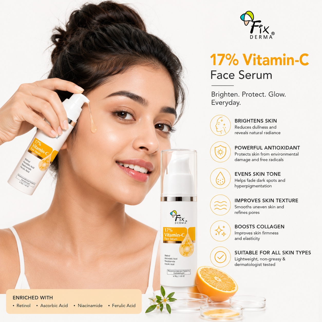 Fixderma 17% Vitamin-C Face Serum