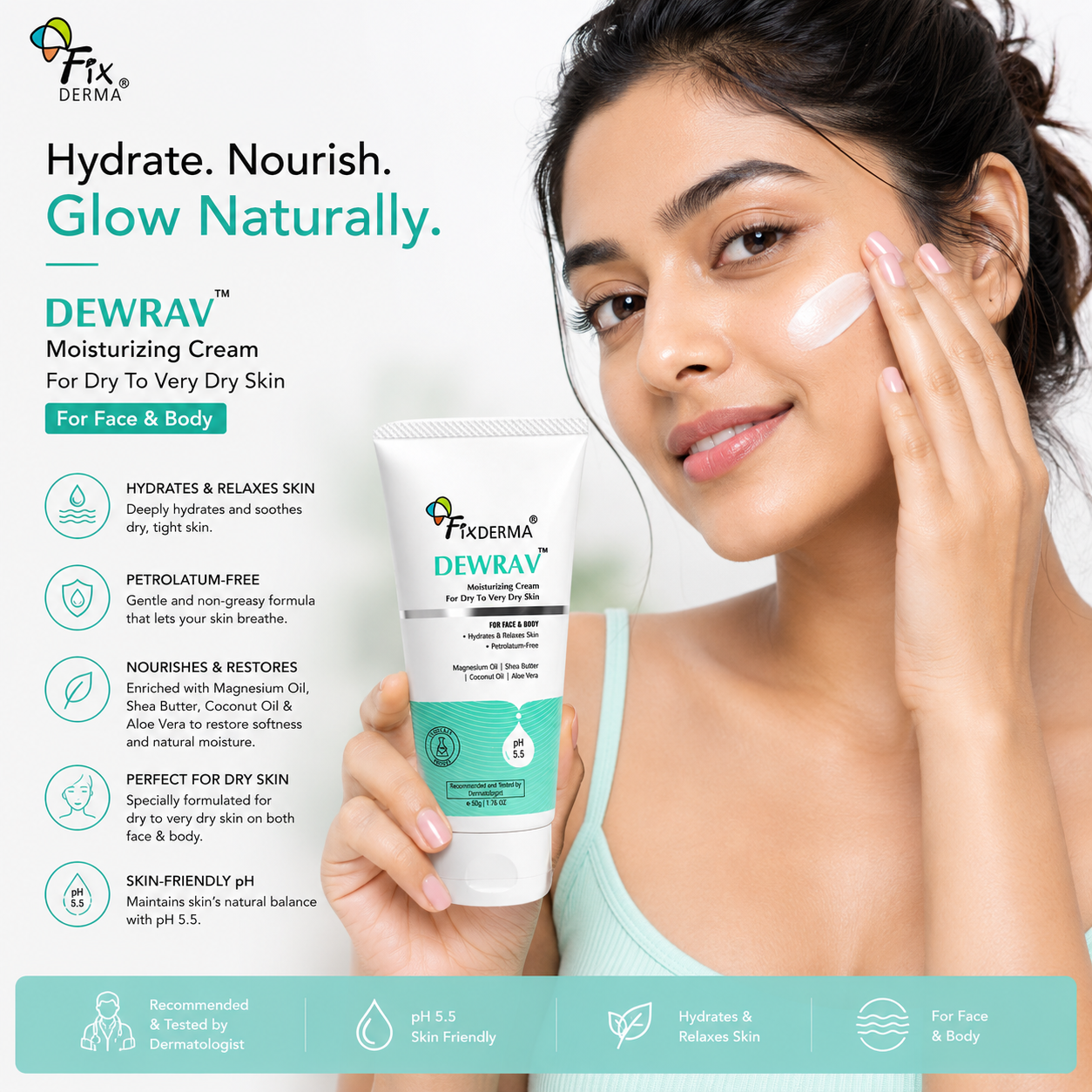 Fixderma Dewrav Moisturizing Cream