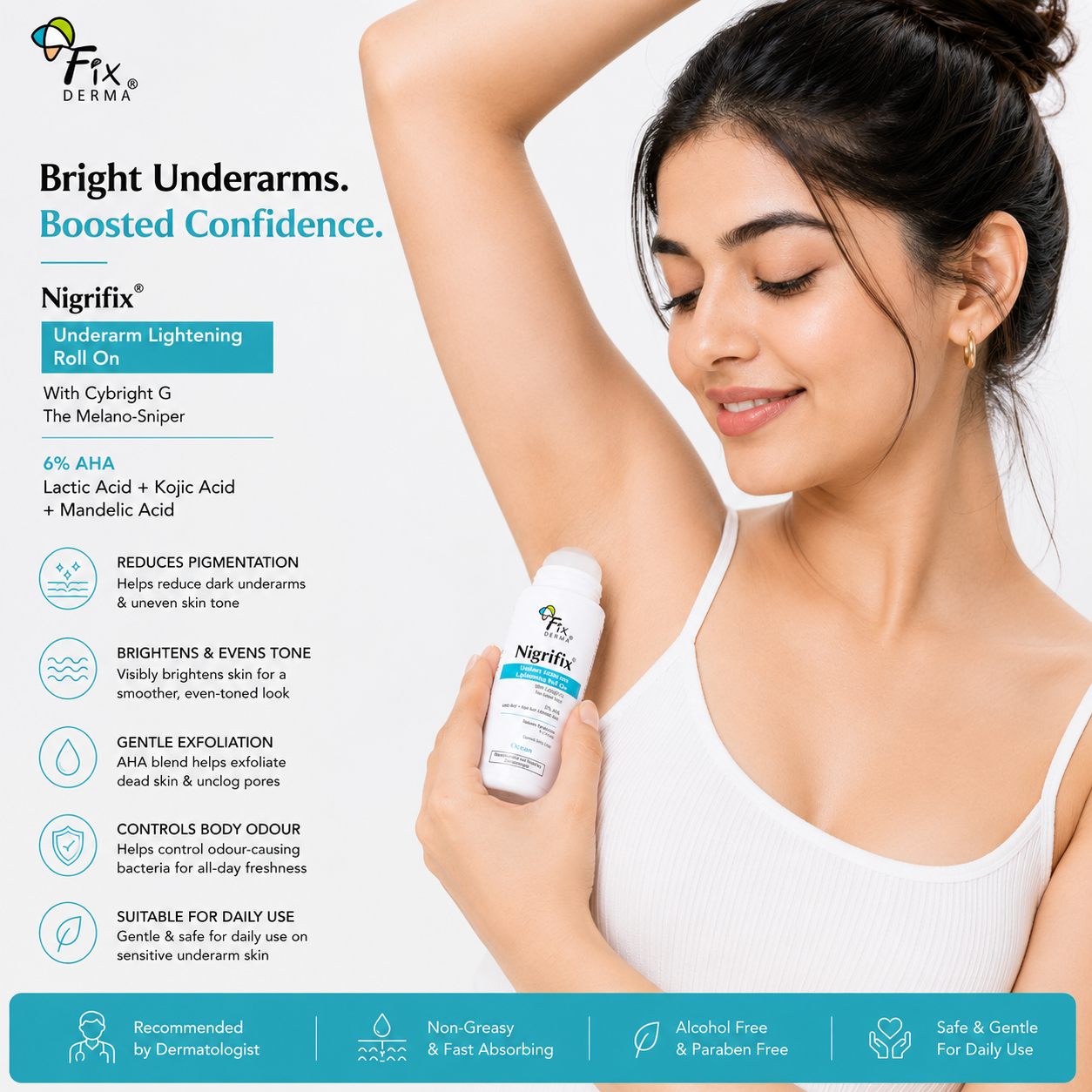 Fixderma Nigrifix Underarm Lightening Roll On – Ocean