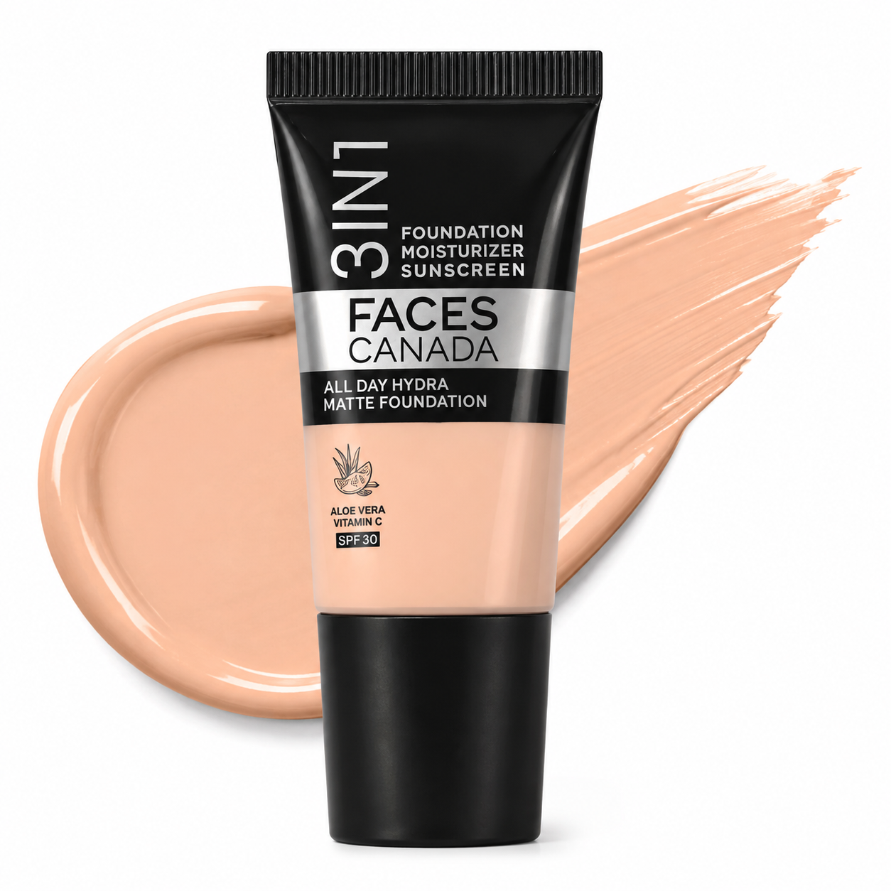 Faces Canada 3-in-1 All Day Hydra Matte Foundation – Rose Ivory 011 | 18ml
