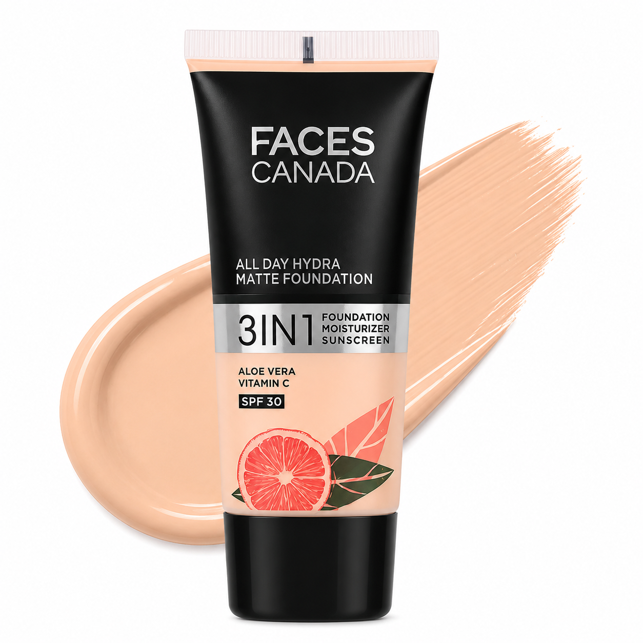 FACES CANADA 3 in 1 All Day Hydra Matte Foundation – Rose Ivory 011 | 25ml