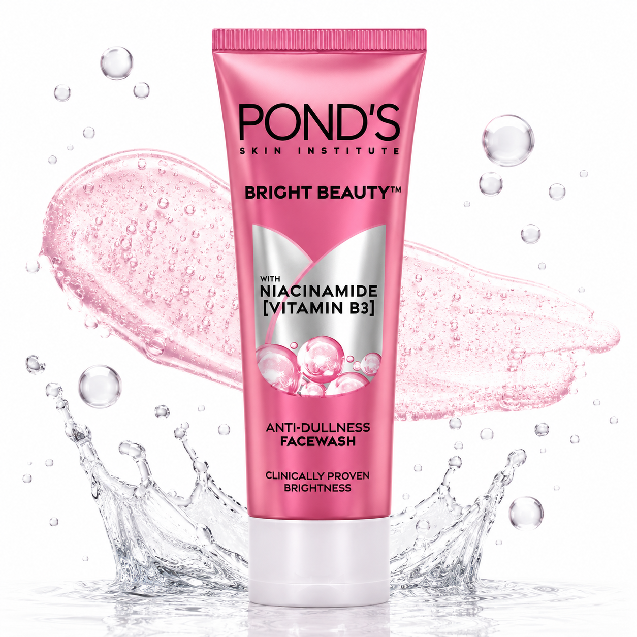 POND’S Bright Beauty Anti-Dullness Facewash with Niacinamide (Vitamin B3) | Brightening Face Cleanser | 50g