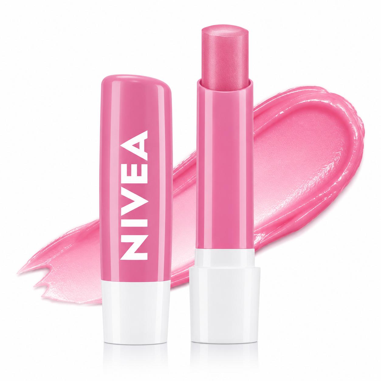 NIVEA Soft Rosé Lip Balm | 24H Moisture Rosé Tinted Lip Care | 4.8g